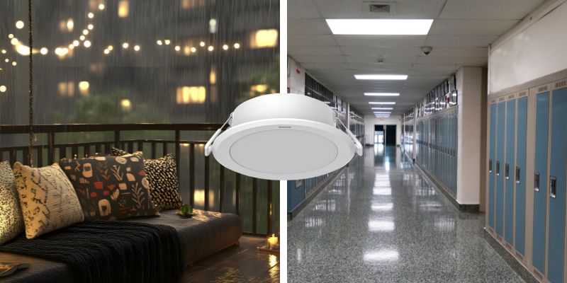 Đèn âm trần ban công, hành lang