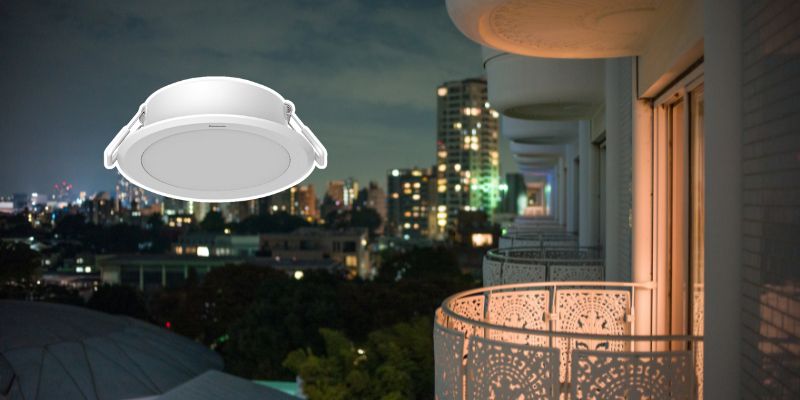 đèn âm trần lắp đặt ban công, hành lang Điện Biên