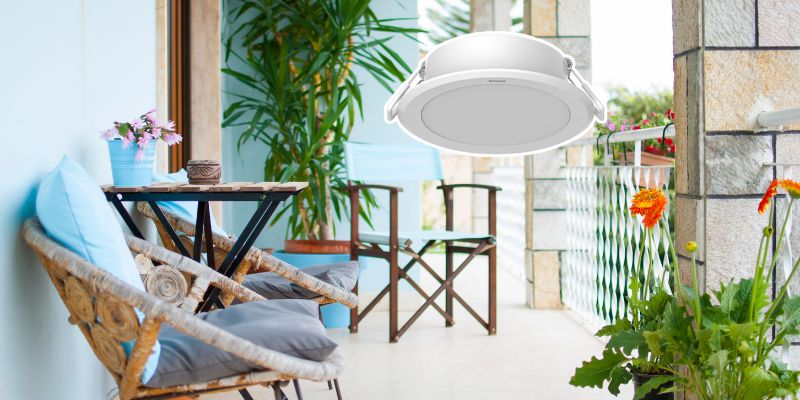 Tiêu chí chọn đèn âm trần lắp đặt ban công, hành lang Lai Châu