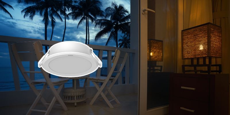 đèn âm trần ban công, hành lang Quảng Ninh